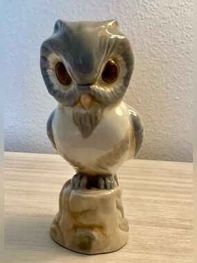 Vintage Miguel Requena Spain Porcelain Owl Figurine Statue - IEC